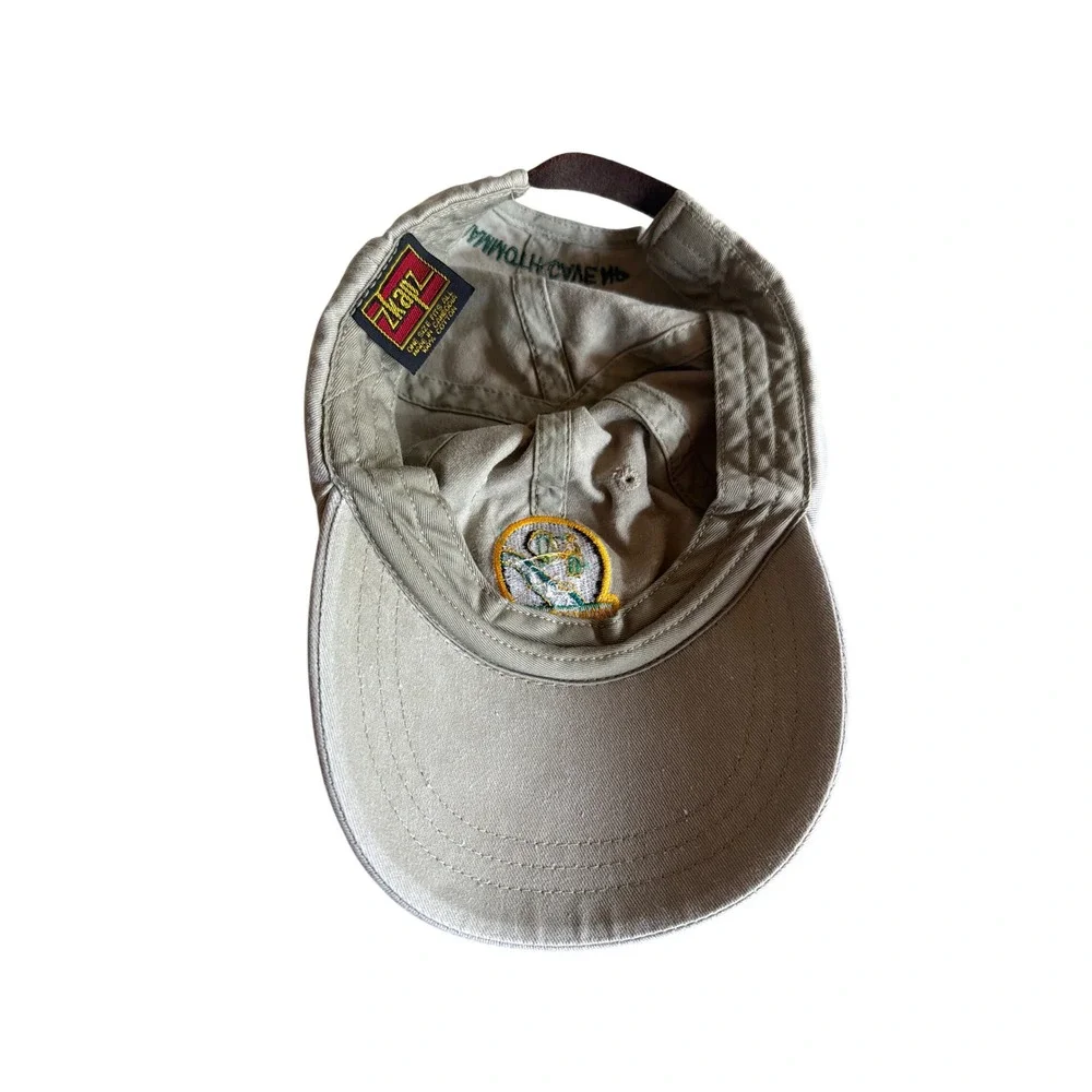 Mammoth Cave National Park Baseball Cap Leather Strapback Khaki Cotton